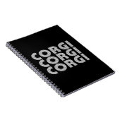 Corgi Modern White Text Notizblock (Rechte Seite)