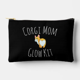 'Corgi Mom Glow Kit' Schwarz-Weißes Spielzeug Süß Zubehörtasche