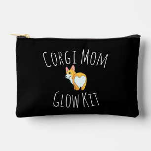 'Corgi Mom Glow Kit' Schwarz-Weißes Spielzeug Süß Zubehörtasche