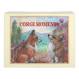 Corgi Moments Wall Calendar - Whimsical Dog Art Kalender