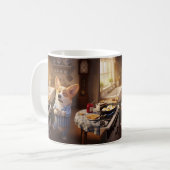 Corgi Morgen Tasse (Vorderseite Links)