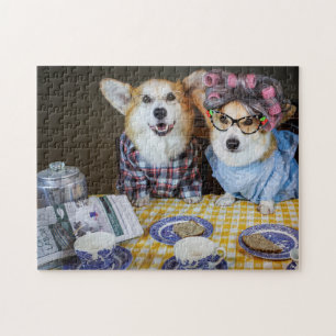 Corgi Morning Coffee-Puzzle Puzzle