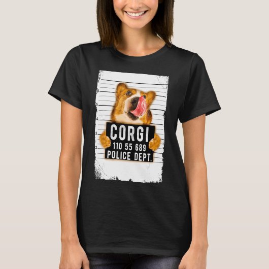 Corgi-Mugshot T-Shirt (Vorderseite)