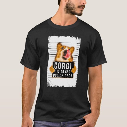 Corgi-Mugshot T-Shirt (Vorderseite)