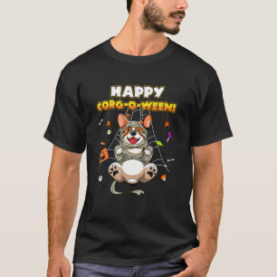 Corgi Mummy Happy Corg-O-Ween Jack-O'-Lanterns Hal T-Shirt