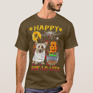 Corgi Mummy Happy Woof-lo-ween Halloween Pumpkin T-Shirt
