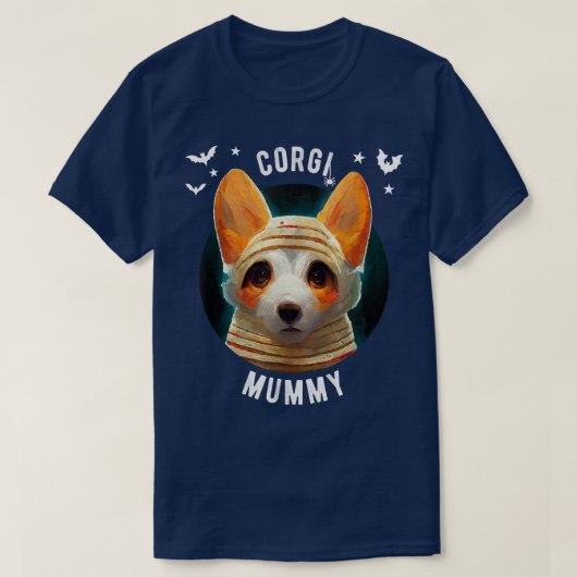 Corgi Mummyhalloween -584 T-Shirt (Design vorne)