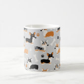 Corgi-Muster Grau Kaffeetasse (Mittel)