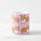 Corgi-Muster-hellrosa Tasse (Mittel)