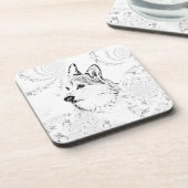 Corgi Muster Kunststoff-Untersetzer mit Kork Getränkeuntersetzer (Linke Seite)