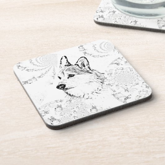 Corgi Muster Kunststoff-Untersetzer mit Kork Getränkeuntersetzer (Linke Seite)