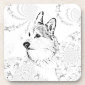 Corgi Muster Kunststoff-Untersetzer mit Kork Getränkeuntersetzer (Vorderseite)