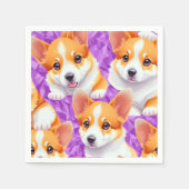 Corgi-Muster Serviette (Vorderseite)