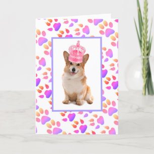 Corgi Muttertag geklappte Urlaubskarte Feiertagskarte