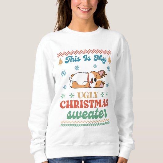 Corgi My Ugly Christmas Sweater Sweatshirt (Vorderseite)