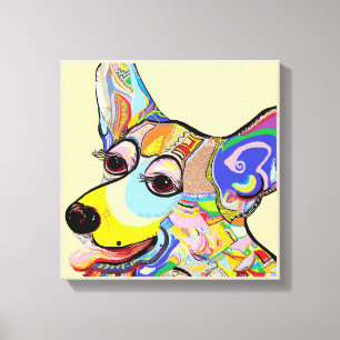 Corgi-nahes hohes leinwanddruck