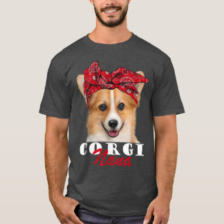 Corgi Nana Niedlich Corgi Dog Bandana T-Shirt