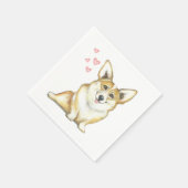 Corgi Napkin Serviette (Ecke)