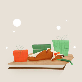 Corgi Napping Gift Tags Geschenkanhänger