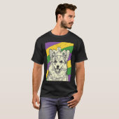 Corgi Narr Mardi Gras Hunde-Mama oder Papa T-Shirt (Vorne ganz)