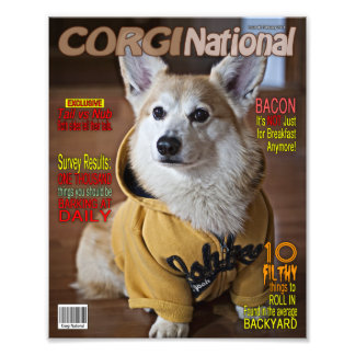 Corgi National Magazine (Customizable Print) Fotodruck
