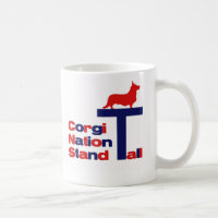 Corgi-Nations-Stand hoch