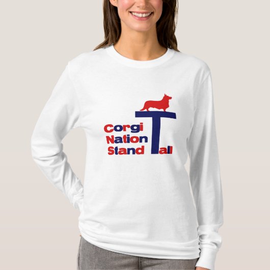 Corgi-Nations-Stand hoch T-Shirt (Vorderseite)