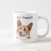 Corgi Niedlich Happy Lächeln Hund | GOT LECKEREIEN Jumbo-Tasse (Rechts)