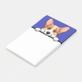 Corgi Niedlich Peeking Funny Dog Lover Geschenkart Post-it Klebezettel (angewinkelt)