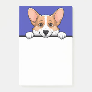 Corgi Niedlich Peeking Funny Dog Lover Geschenkart Post-it Klebezettel