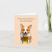 Corgi-Niedliche Weihnachtskarte Karte (Vorderseite)