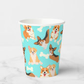 Corgi Niedliches Muster im Kopf Pappbecher (Links)