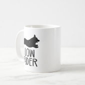 Corgi-niedriger Reiter Kaffeetasse (Vorderseite Links)