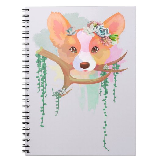 Corgi-Notebook Notizblock (Vorderseite)