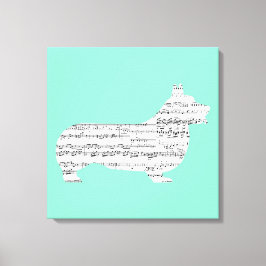 Corgi Notes Leinwanddruck