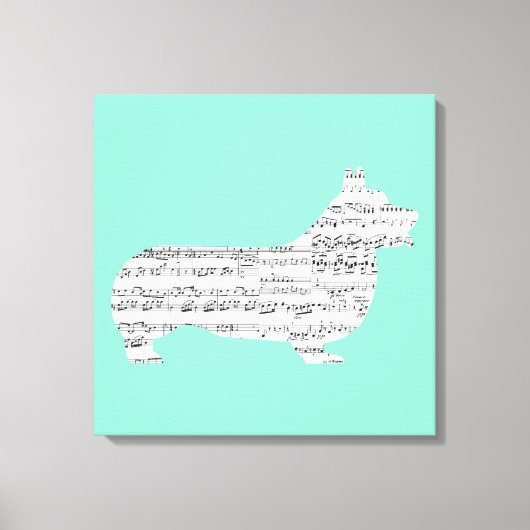 Corgi Notes Leinwanddruck (Vorderseite)