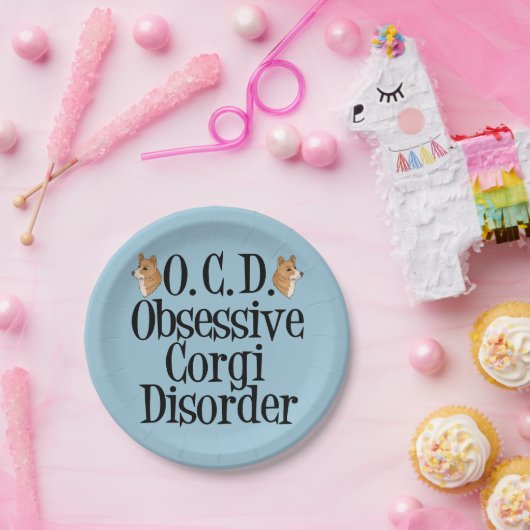 Corgi Obsessed Pappteller (Party)