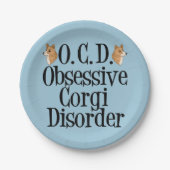 Corgi Obsessed Pappteller (Vorderseite)