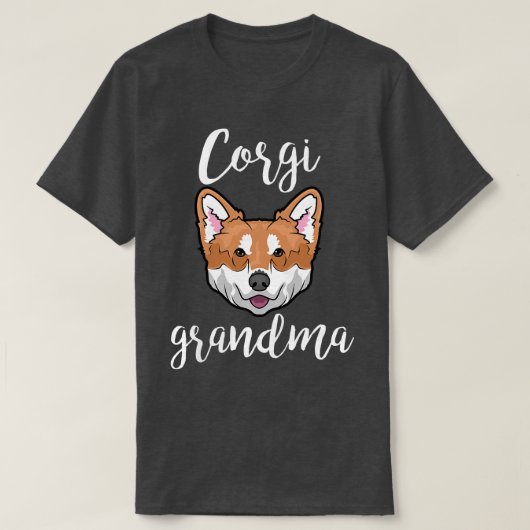 Corgi Oma Hund Face Premium T - Shirt (Design vorne)