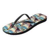 Corgi on Beach, Sommergeschenk für Hundefreunde Badesandalen (Schrägansicht)