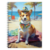Corgi on Beach, Sommergeschenk für Hundefreunde Notizblock (Vorderseite)