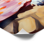 Corgi on Beach, Sommergeschenk für Hundefreunde Poster (Ecke)