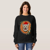 Corgi Orange Bloral Circle Sweatshirt (Vorne ganz)