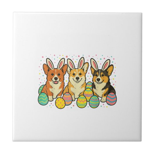 Corgi-Oster-T-Shirt_1 Fliese (Vorderseite)