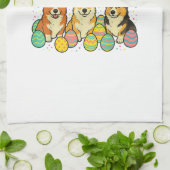 Corgi-Oster-T-Shirt_1 Geschirrtuch (Gefaltet)