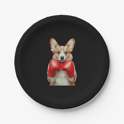 Corgi Pappteller (Vorderseite)