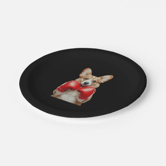 Corgi Pappteller (Schrägansicht)