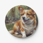 Corgi Pappteller (Vorderseite)