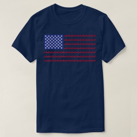 Corgi Patriotic Flag 4. Juli Hunde T-Shirt (Design vorne)