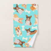 Corgi Pattern Badhandtuch Set (Handtuch)